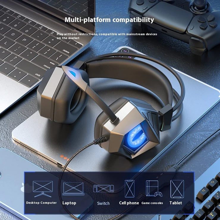 Wireless Headphones with Custom Led Light